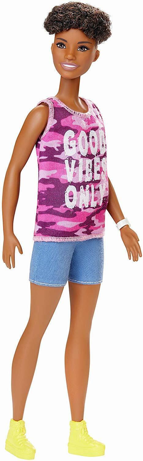 Pick Your Fave Barbie Fashionistas Doll - Wide Range of Styles Available! - #128 Short Curly Brunette Hair