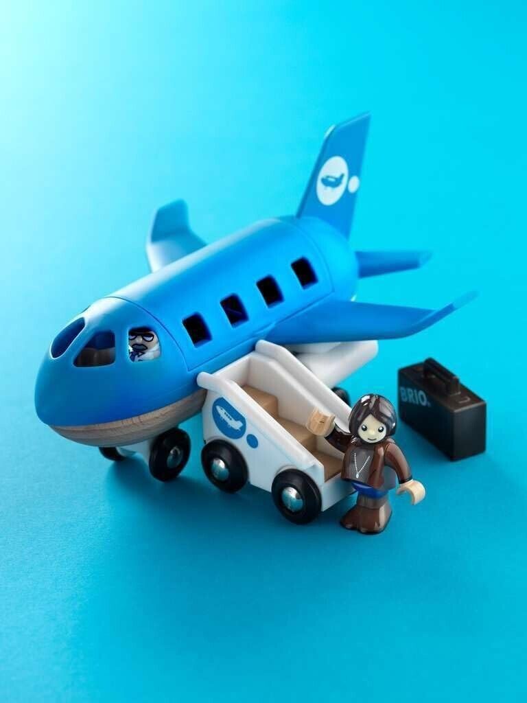 BRIO World Blue Airplane Toy for Kids Age 3 Years Up - Aeroplane