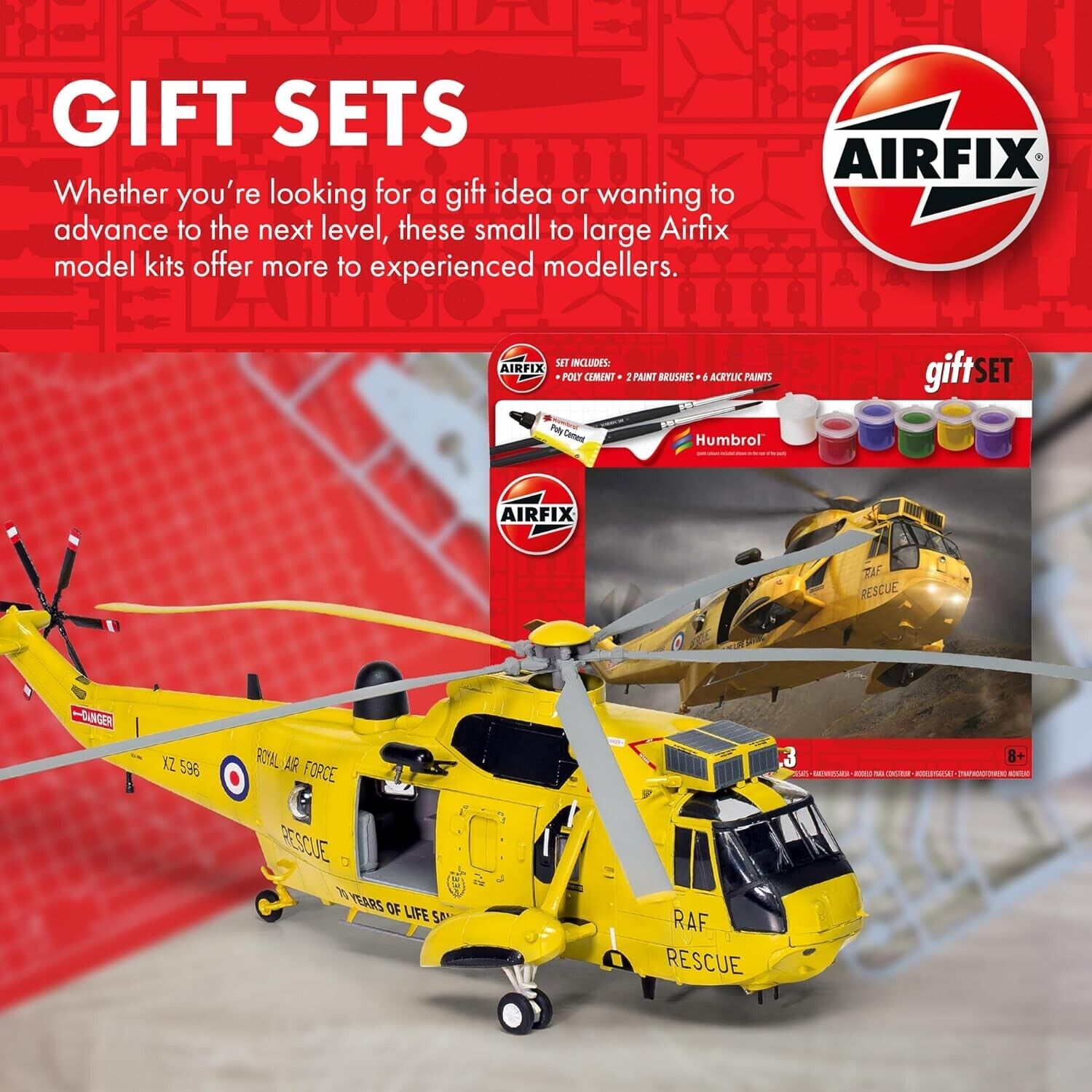 Roll over image to zoom in Airfix Gift Set - Model Plane Kits - A50194 Supermar