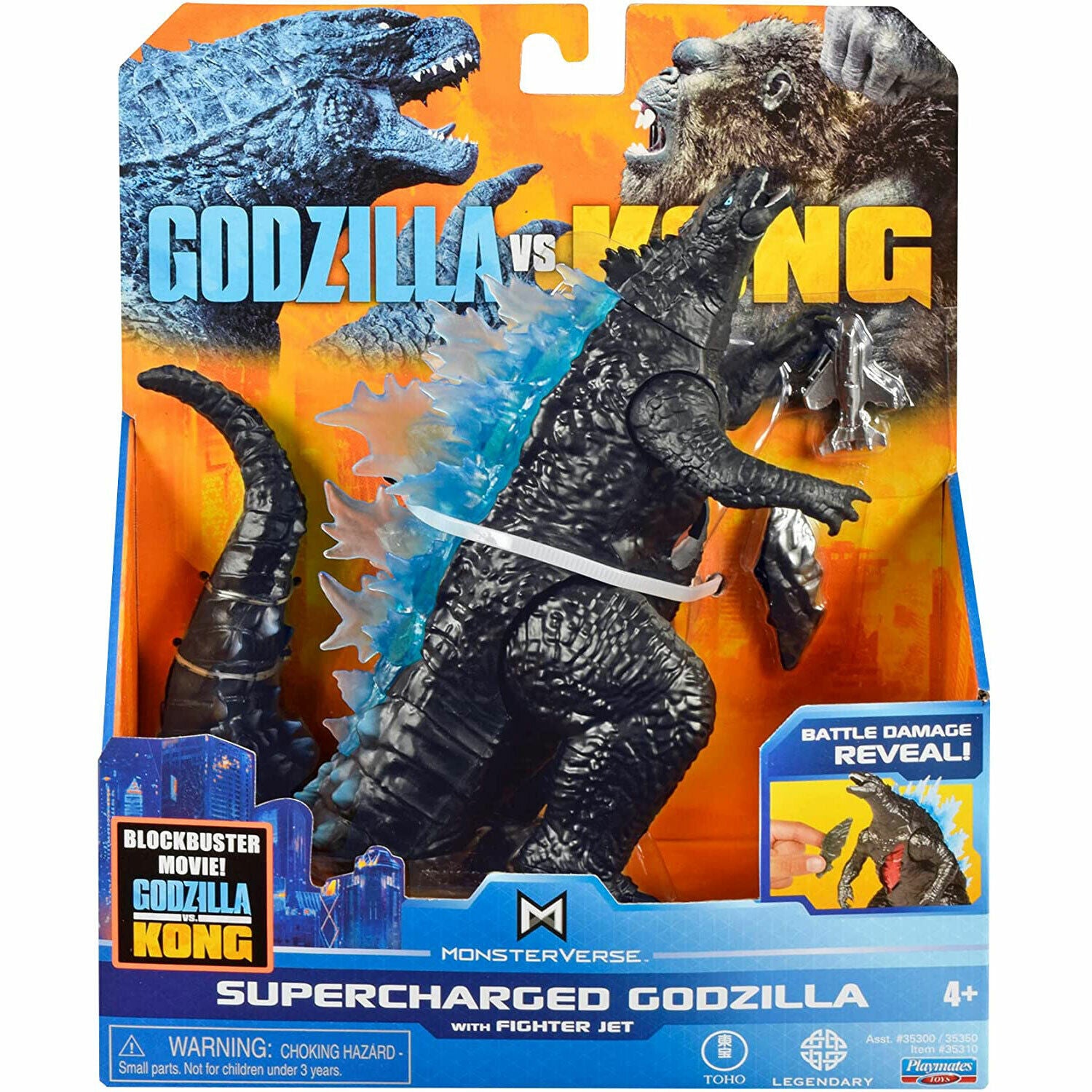 Supercharged Godzilla Vs. Kong 6" Figure with Fighter Jet - MonsterVerse
