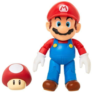 "Super Mario 4" Figure - Mario w/ Super Mushroom BRAND NEW"