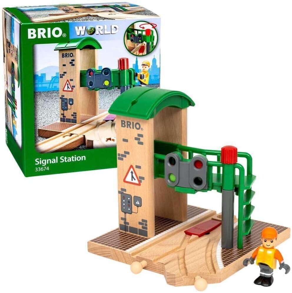 BRIO World Train Signal Station for Kids Age 3 Years Up - Compatible with all BR