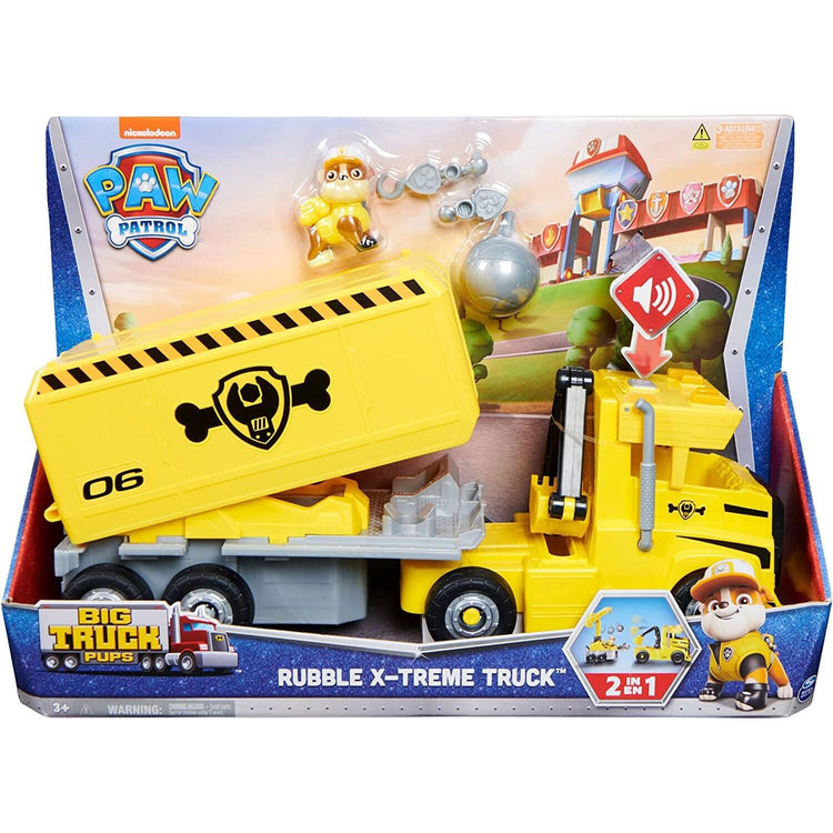 PAW Patrol Rubble X-Treme Truck - 2 in 1 Transforming Big Truck Pups Toy