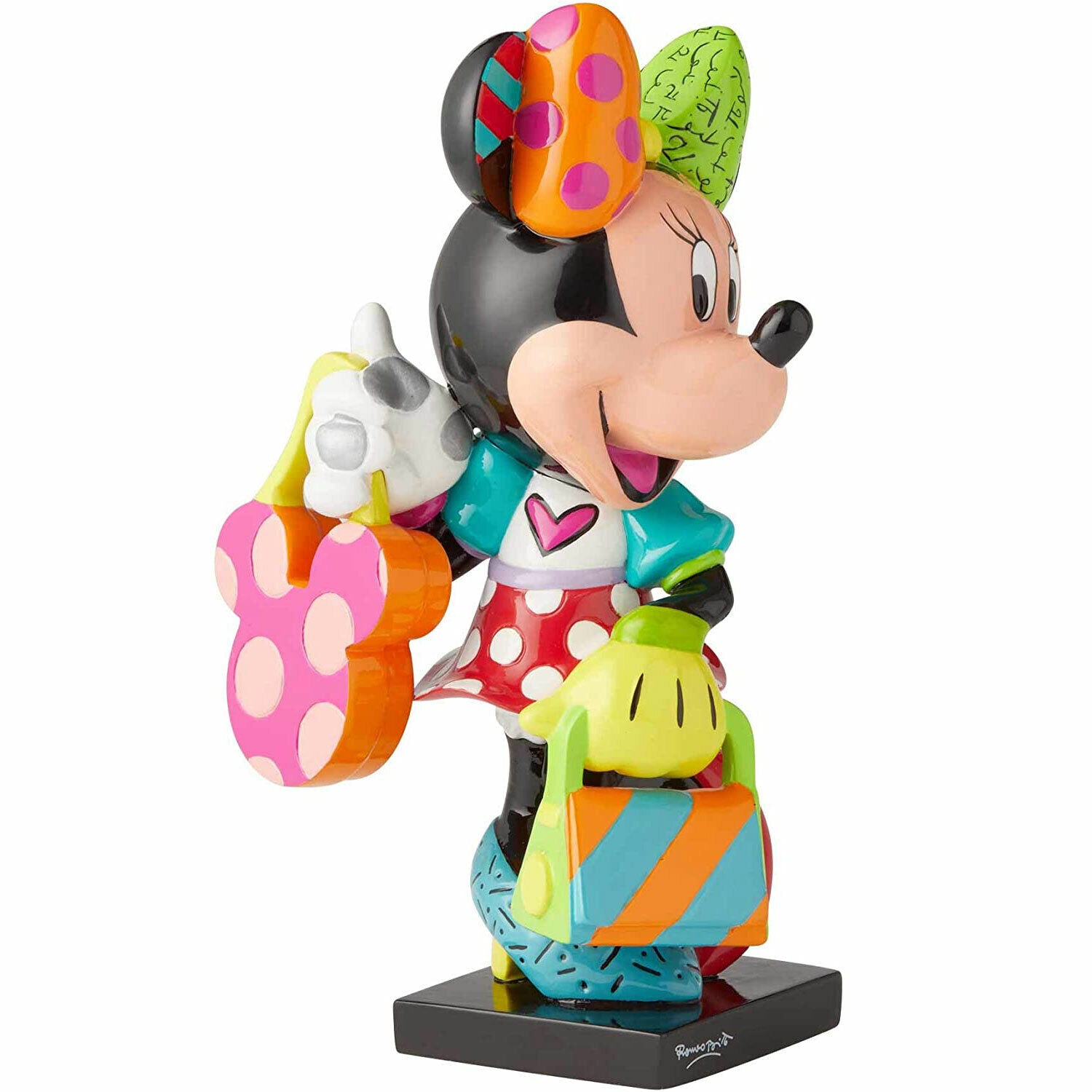 New Disney Britto Minnie Mouse Fashionista Figurine - Collectible Art