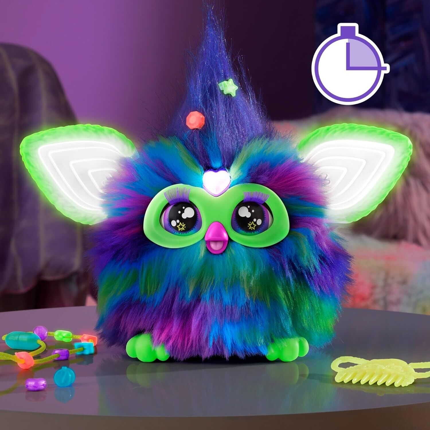 Furby Galaxy Glow in the Dark Interactive Plush Toy