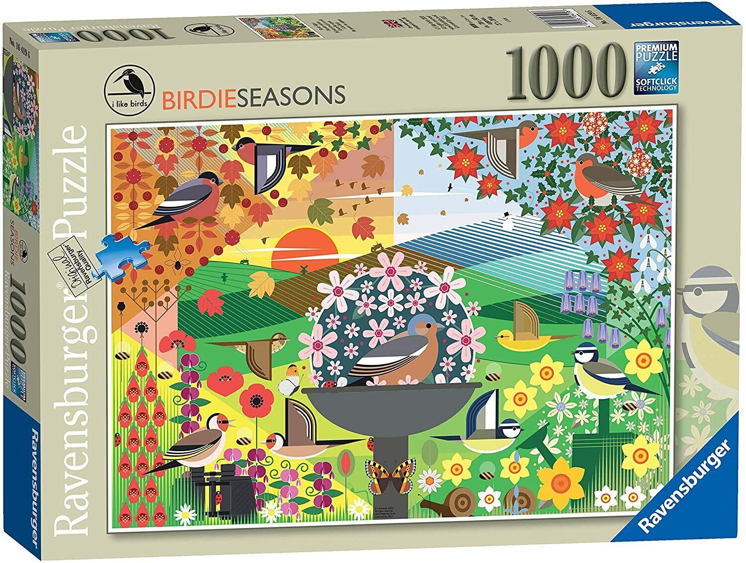 Ravensburger I Like Birds Birdie Seasons 1000 Piece Puzzle - Brand New!