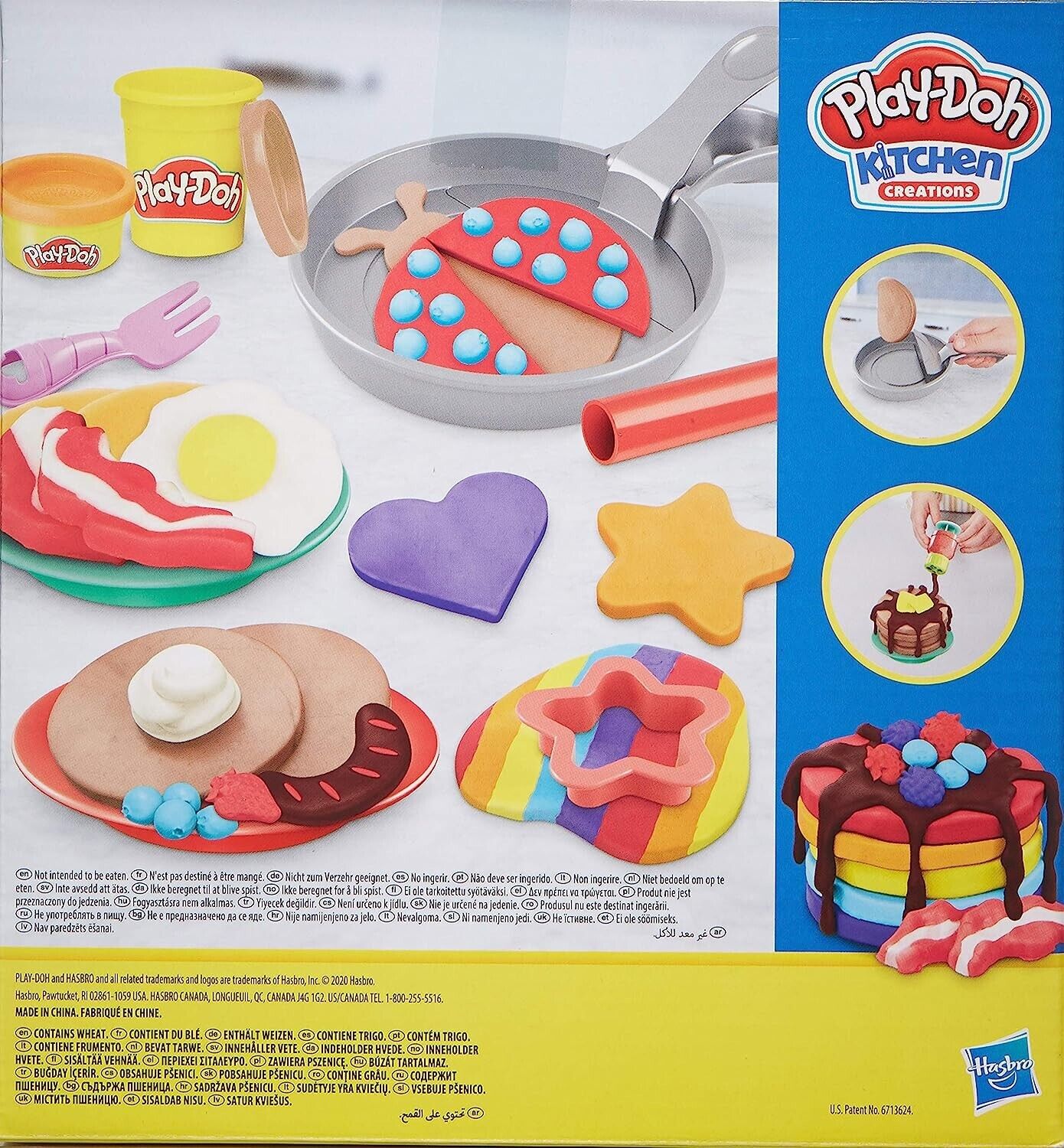 Play-Doh Kitchen Creations Flip 'n Pancakes Playset 14-Piece Breakfast Toy