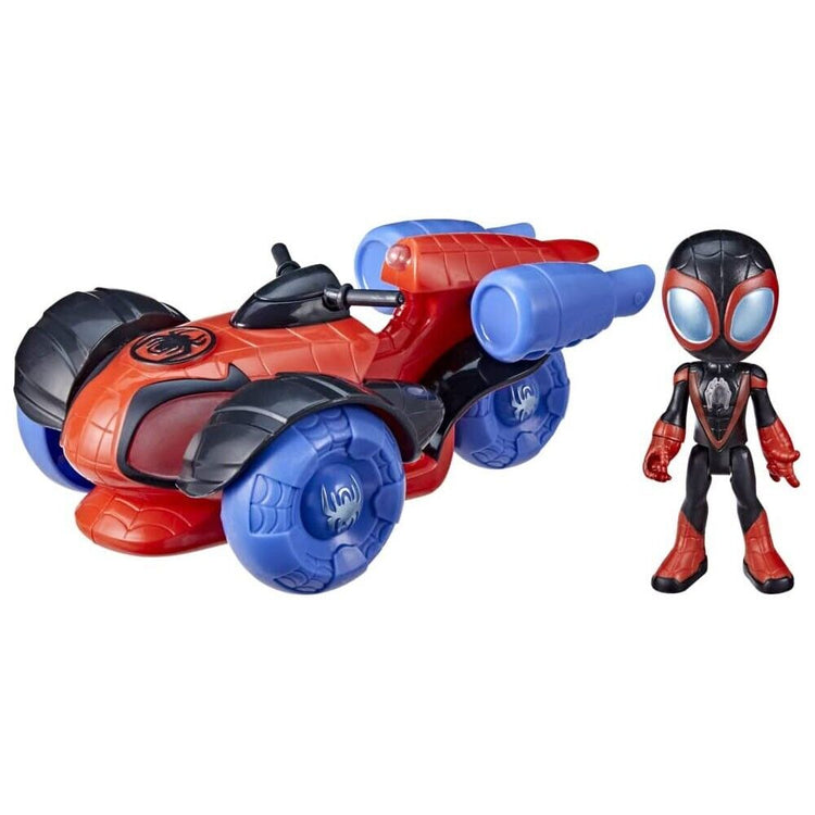 New Miles Morales Glow Tech Techno-Racer Toy - Spidey & His Amazing Friends