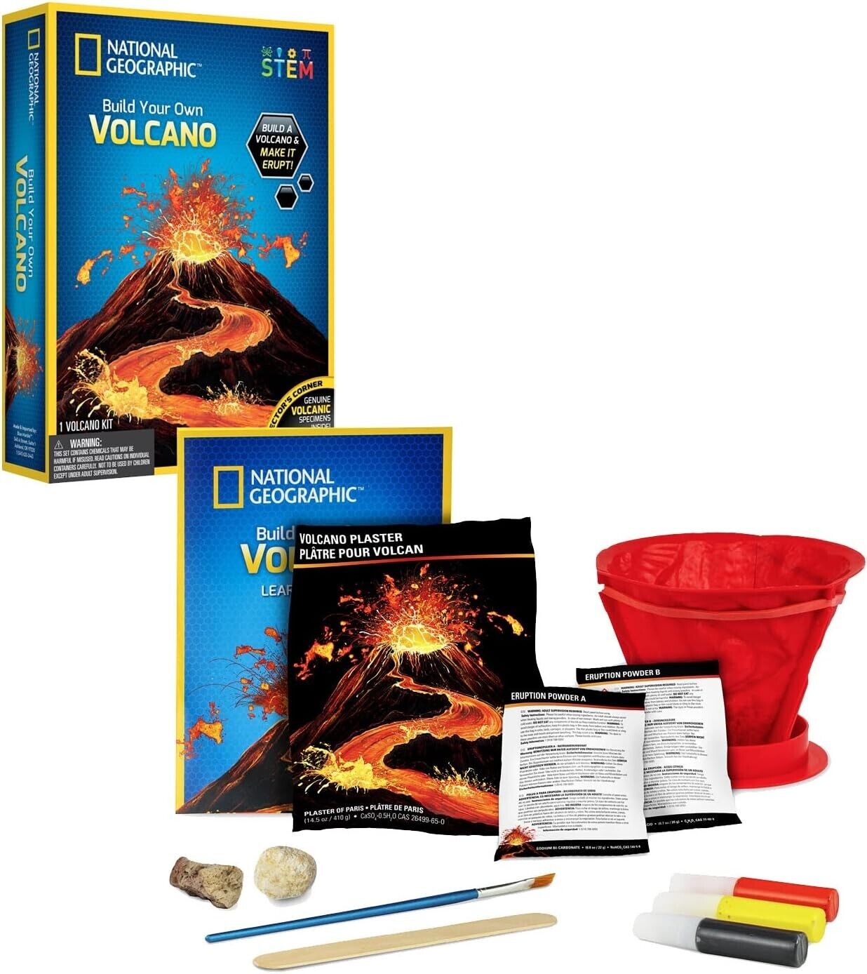 National Geographic Make Your Own Volcano Kit for Kids - Childrens Science Exper
