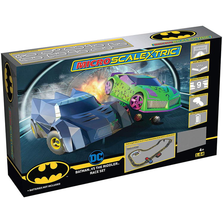 New Micro Scalextric DC Batman vs Riddler Race Set G1170M