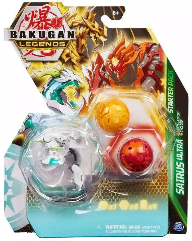 Bakugan Legends Starter Pack - Sairus Ultra, Auxillataur & Cycloid - 3-Figure Se