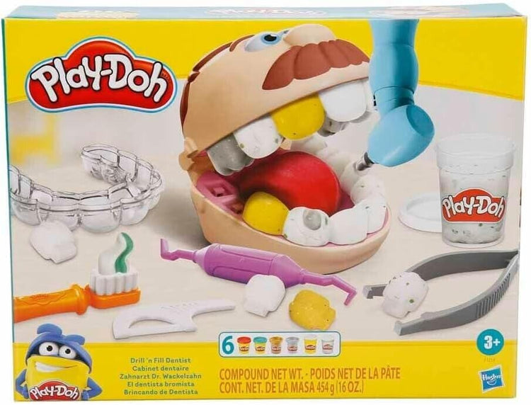 Play-Doh Drill 'n Fill Dentist Toy for Children 3 Years and Up with 8 Modelling