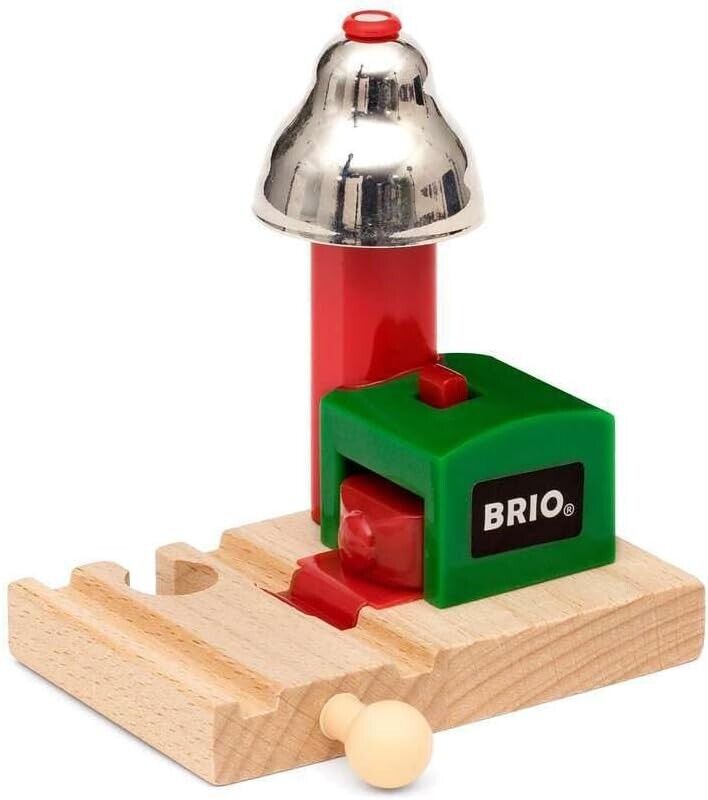 BRIO World Magnetic Railway Bell Signal for Kids Age 3 Years Up - Compatible wit