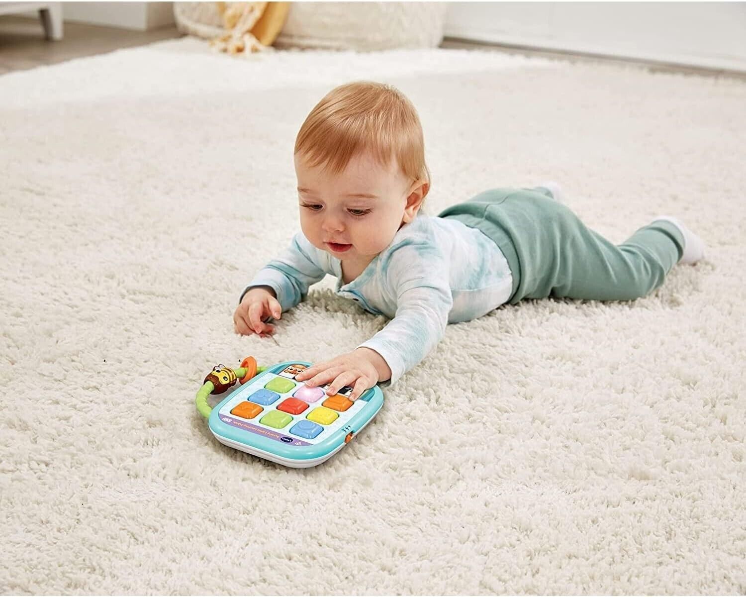 VTech Baby Squishy Lights Learning Tablet, Sensory Toy with Lights, Colours & So