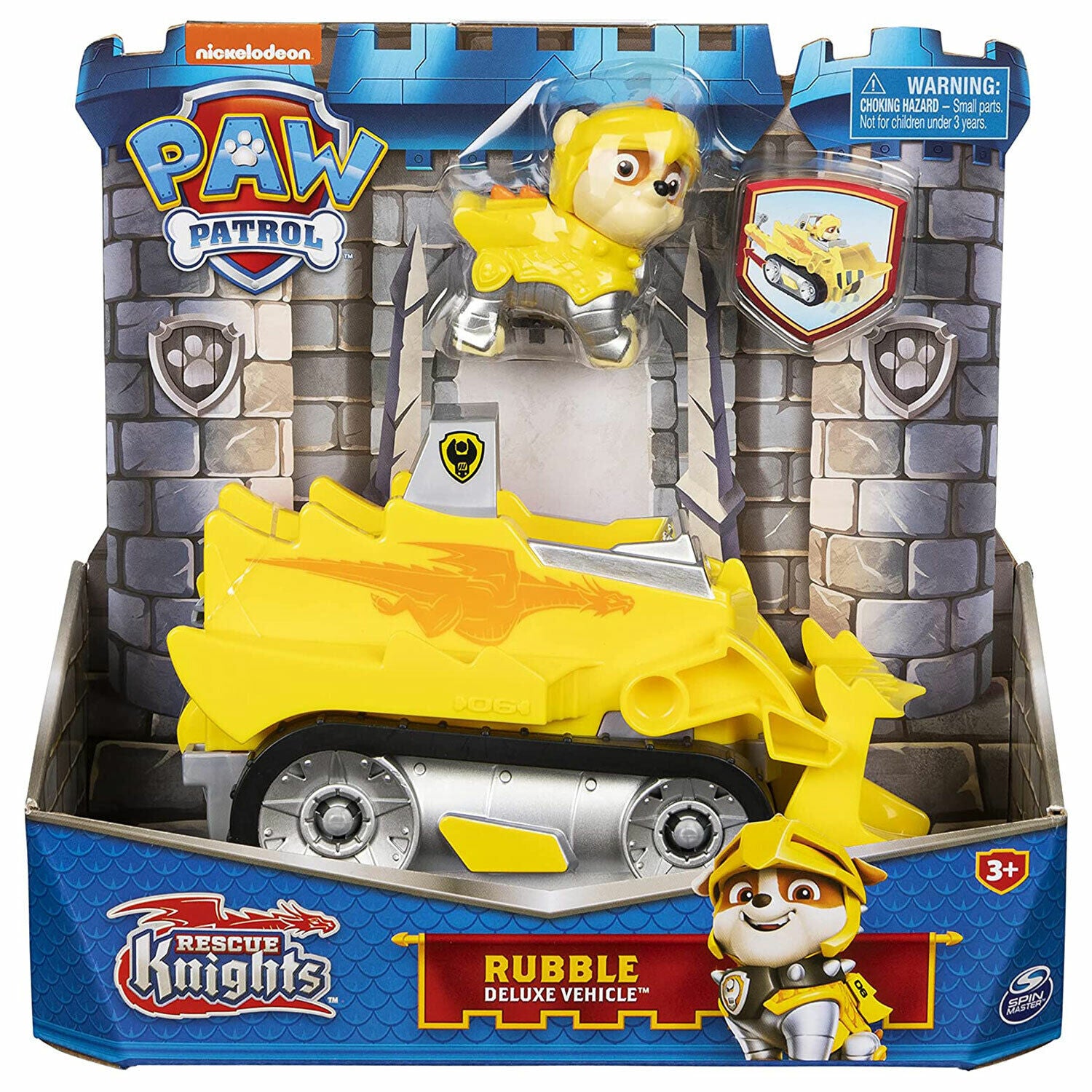 New PAW Patrol Rescue Knights Rubble Deluxe Vehicle - Ready for Action!