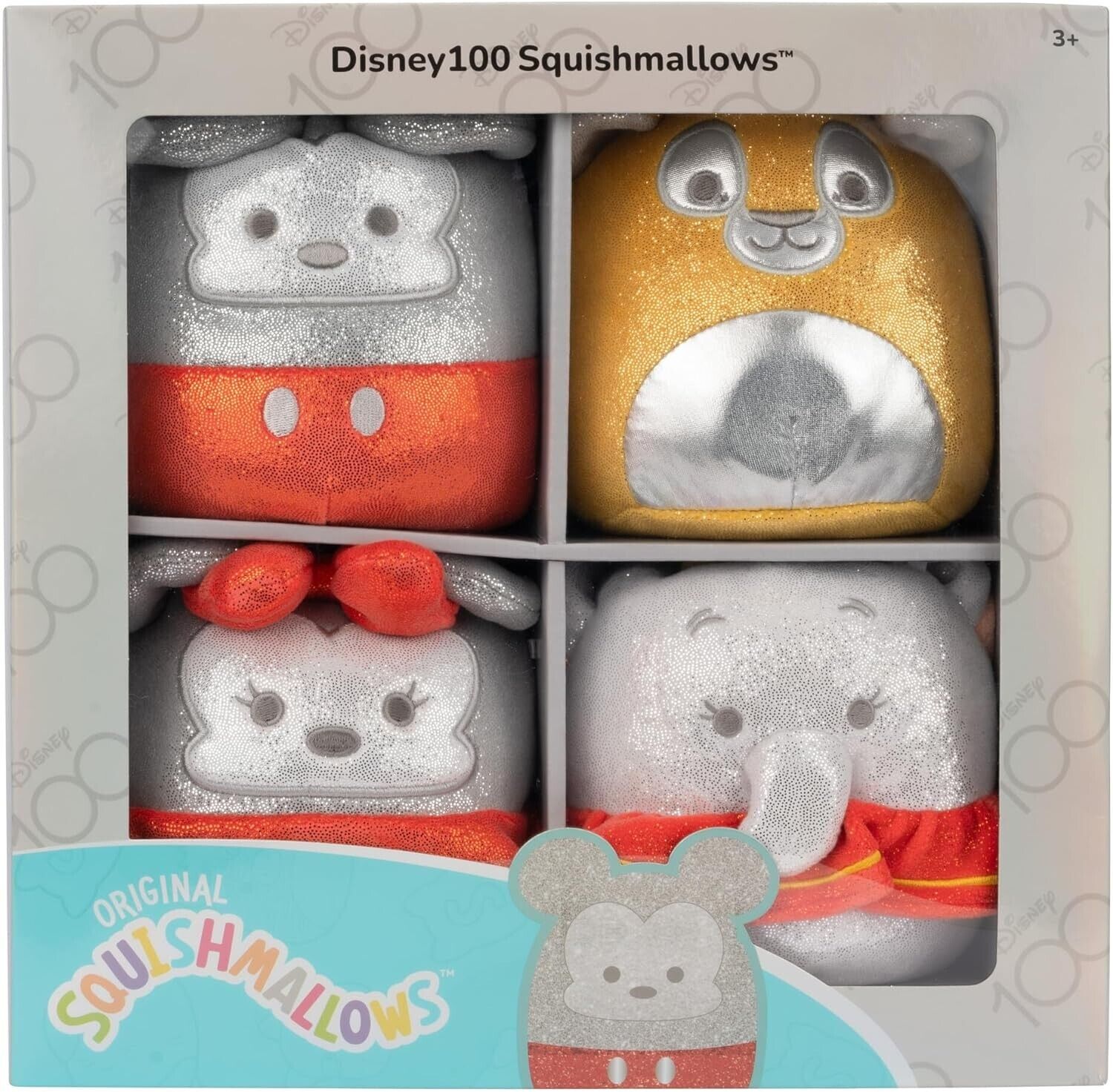 Squishmallows Disney 100 4 Pack, Winnie, Tinkerbell, Dumbo, Simba Brand NEW!!