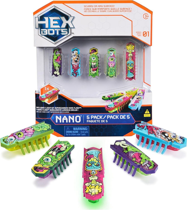 HEX BOTS Nano Flash 5 Pack - Series 1 (HEXBUG Refresh)