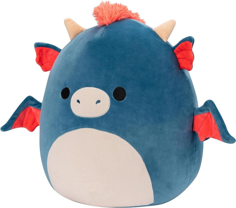 Squishmallows SQCR04221 20" Carin The Blue and Orange Dragon, Black