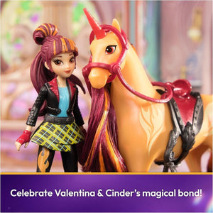 Unicorn Academy, Valentina & Cinder Set with 2 Riding Accessories and Hair Styli