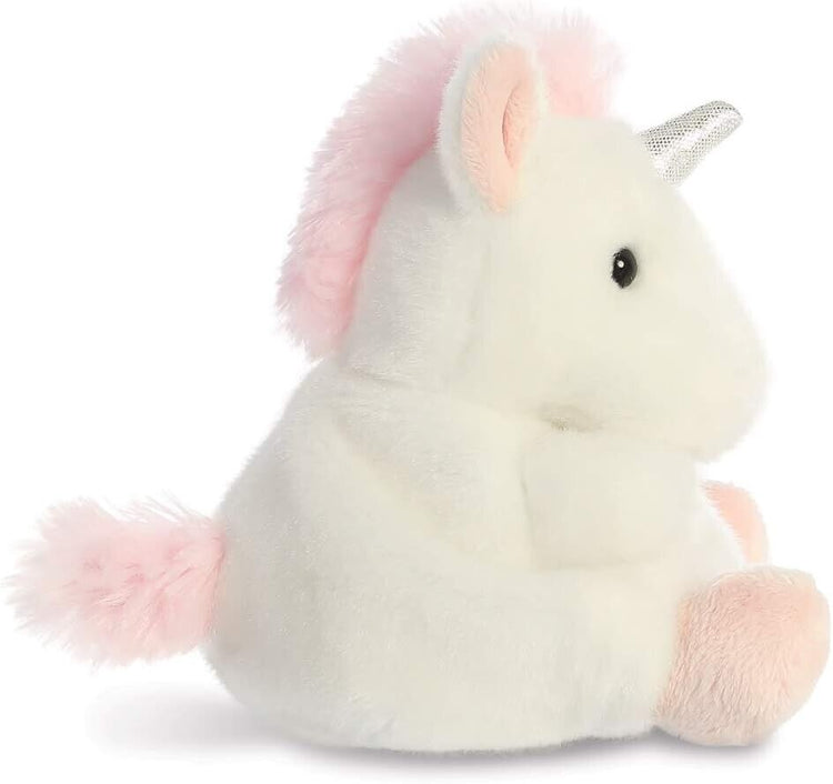 Aurora, 33482, Palm Pals Sassy Unicorn, 5In, Soft Toy, White & Pink