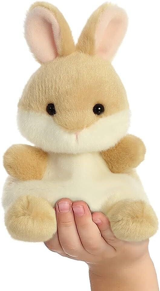 Aurora Palm Pals, Ella the Bunny Soft Toy, 61243, 5 inches, Beige , Brown