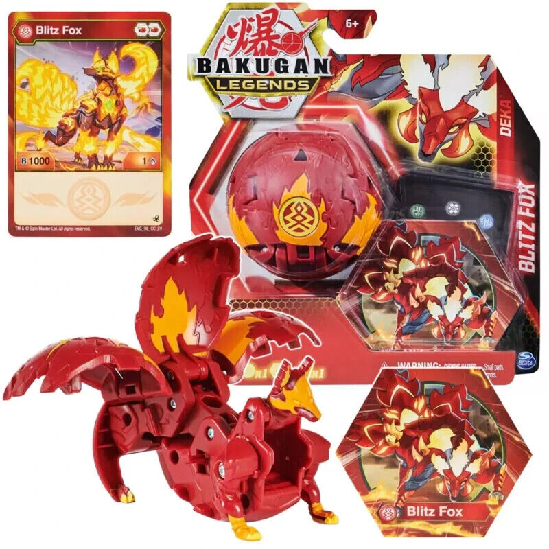 2023 Bakugan Legends Deka Blitz Fox Red Action Figure Spin Master - New