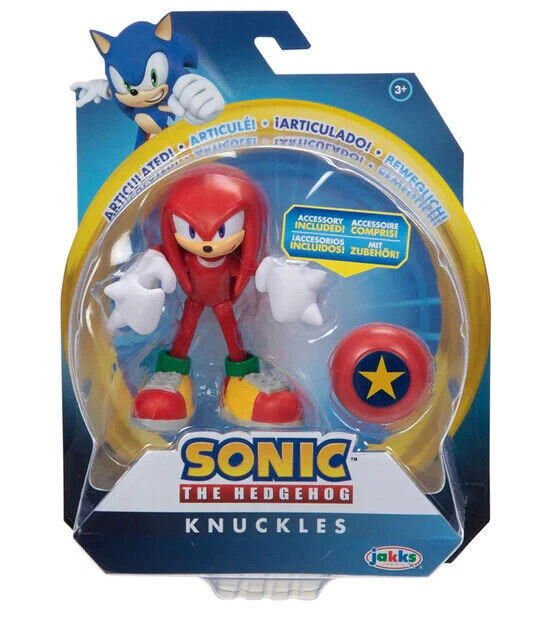 Brand New Sonic the Hedgehog 4 Knuckles & Star Spring Action Figure