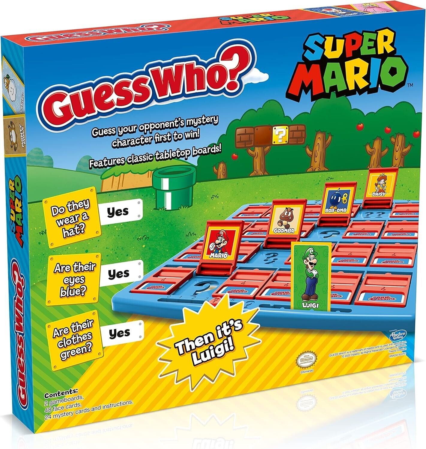 Winning Moves Super Mario Guess Who? Board Game, Play with classic Nintendo char