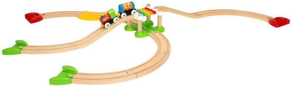 BRIO My First Railway Beginner Wooden Railway Train Set - Toys for Kids 18 Month