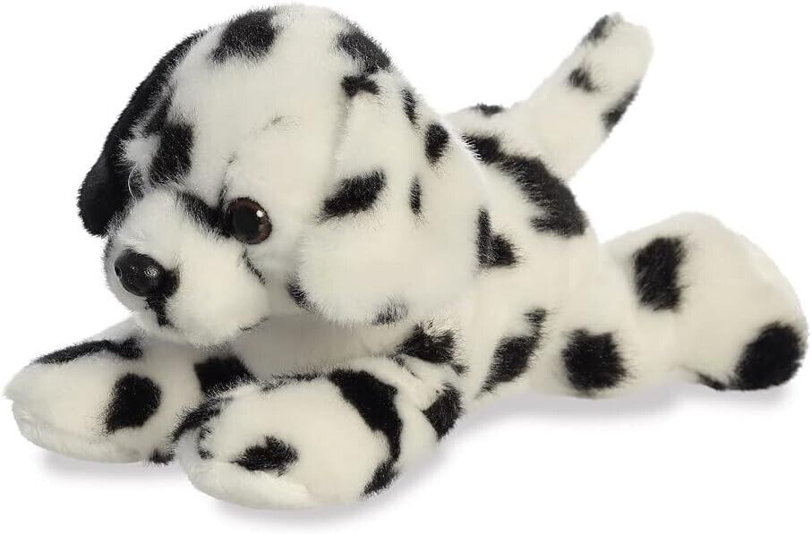 Aurora, 31821, Mini Flopsies Dipper Dalmatian Dog, 8In, Soft Toy, Black and Whit