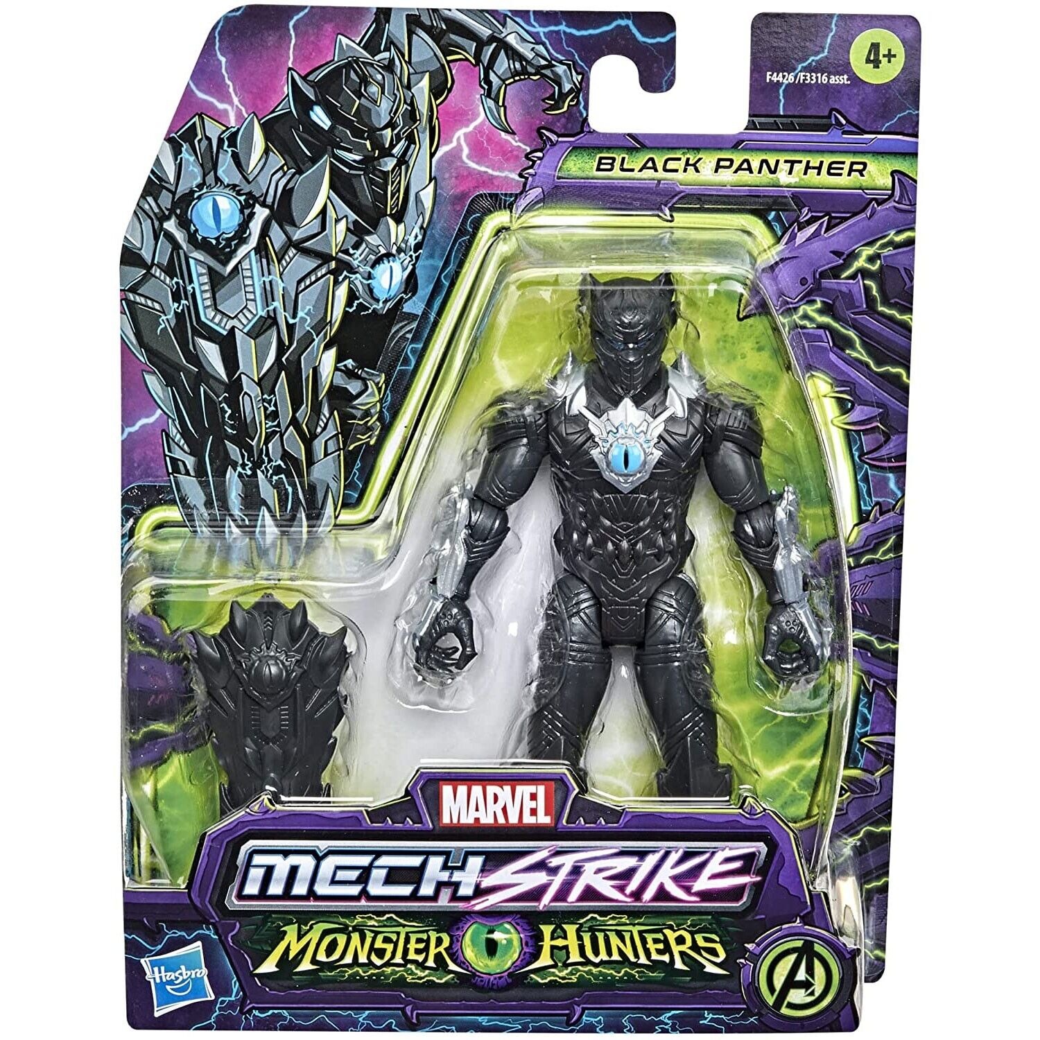 "Marvel Avengers Mech Strike Black Panther 6" Action Figure - Monster Hunters"