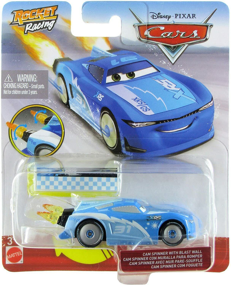 Disney Pixar Cars XRS Rocket Racing 1:55 Die-Cast Cars - Choose Your Favorite! - Cam Spinner with Blast Wall