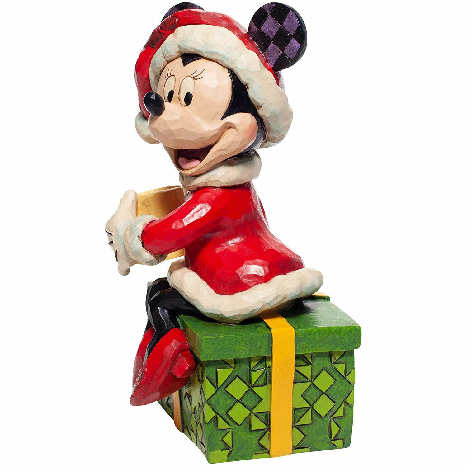 Disney Traditions Santa Minnie Figurine with Hot Chocolate - Chocolate Delight