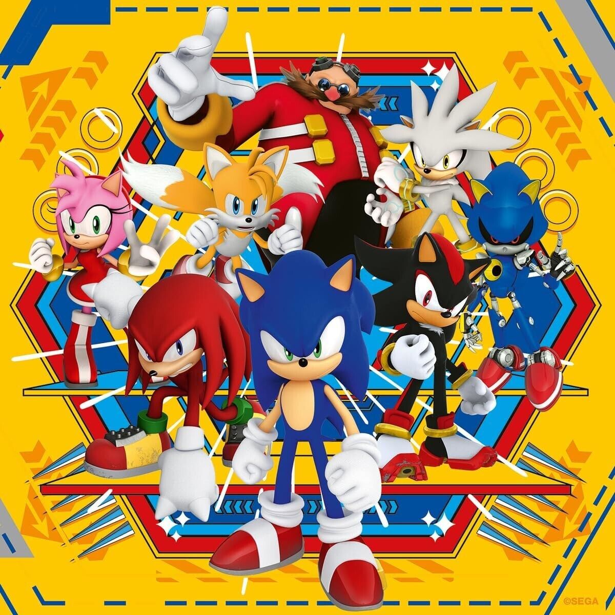 Ravensburger 12001133 Sonic The Hedgehog Toys-3x 49 Piece Jigsaw Puzzles for Kid