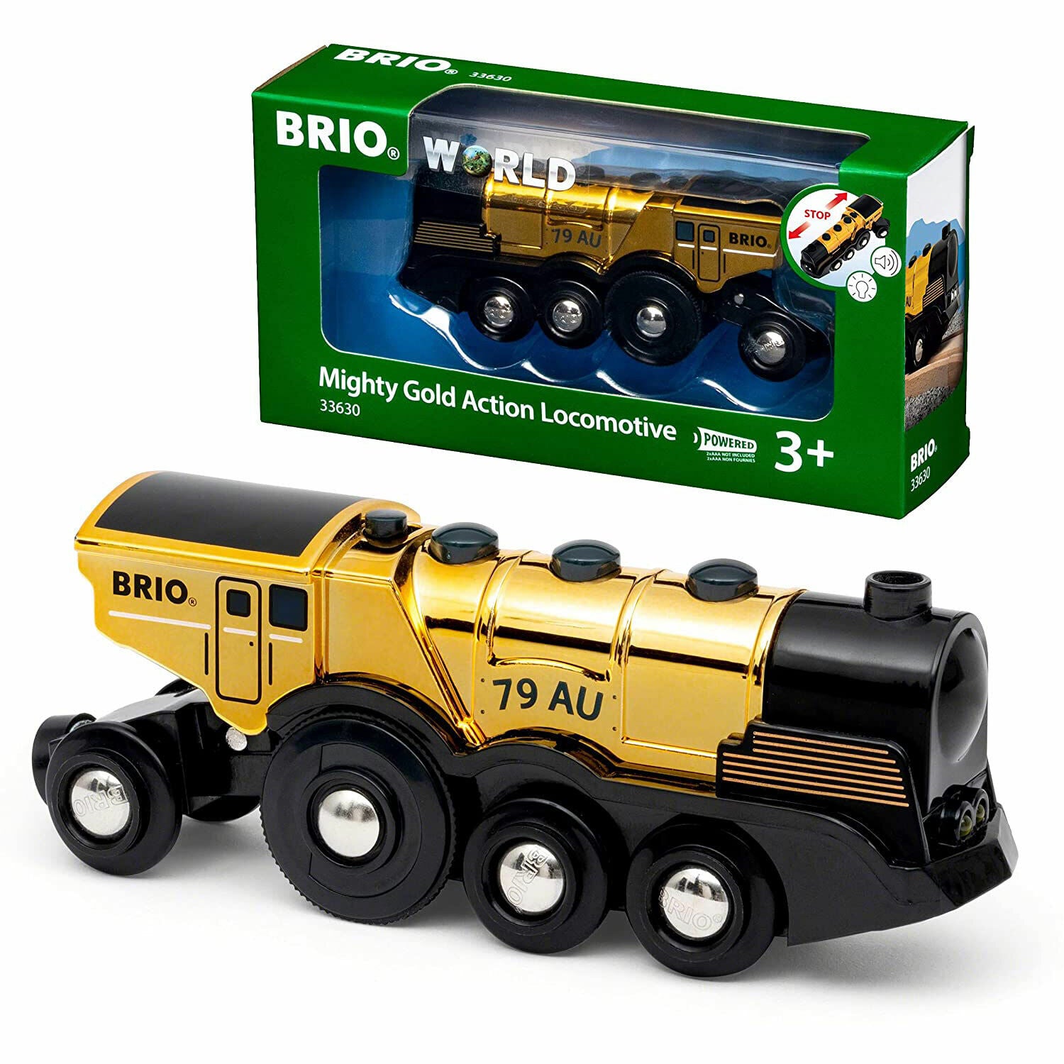 BRIO Battery Powered Mighty Gold Locomotive (33630) - NEW