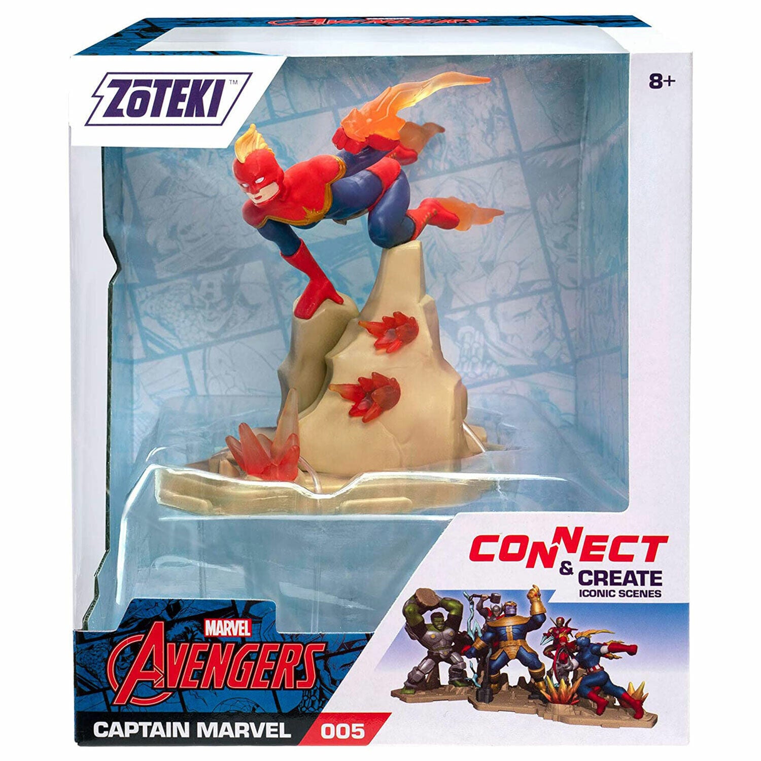 Zoteki Marvel Avengers Collectible Figure - Captain Marvel #005 - 4-Inch