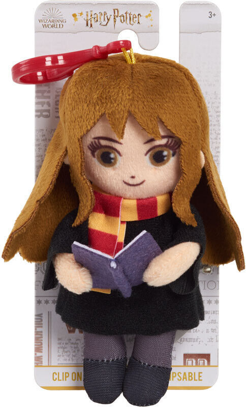 HARRY POTTER CLIP ON WIZARD CHARMS BAG CHARM KEYRING PLUSH TOY 5 INCH PLUSHIE - HERMIONE GRANGER