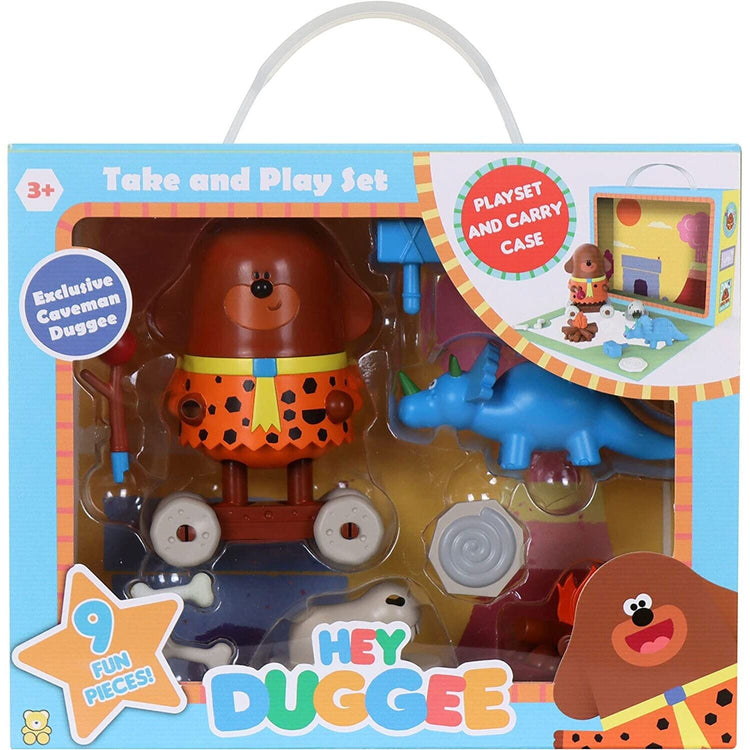 New Hey Duggee Take & Play Set - Dinosaur Theme w/ Caveman Duggee Figure