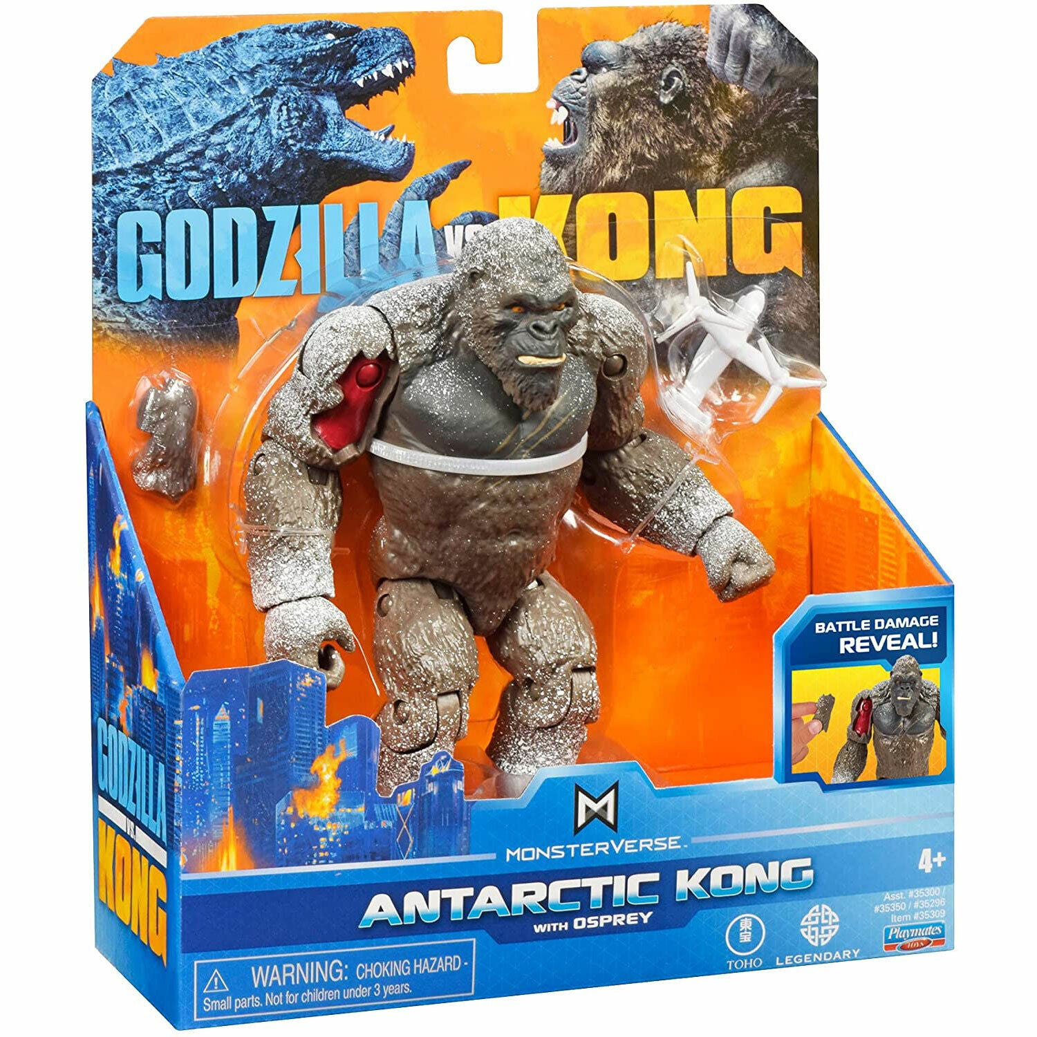 New MonsterVerse Godzilla Vs. Kong 6-Inch Figure - Antarctic Kong with Osprey