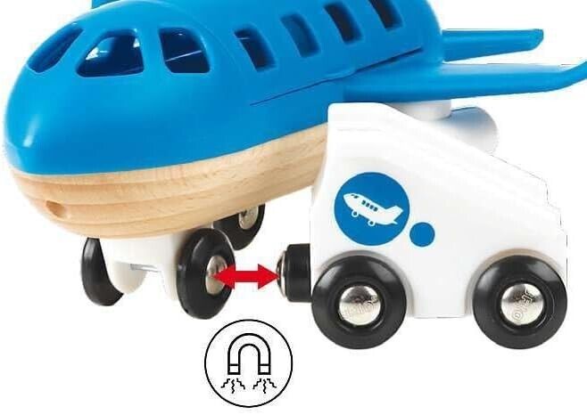 BRIO World Blue Airplane Toy for Kids Age 3 Years Up - Aeroplane