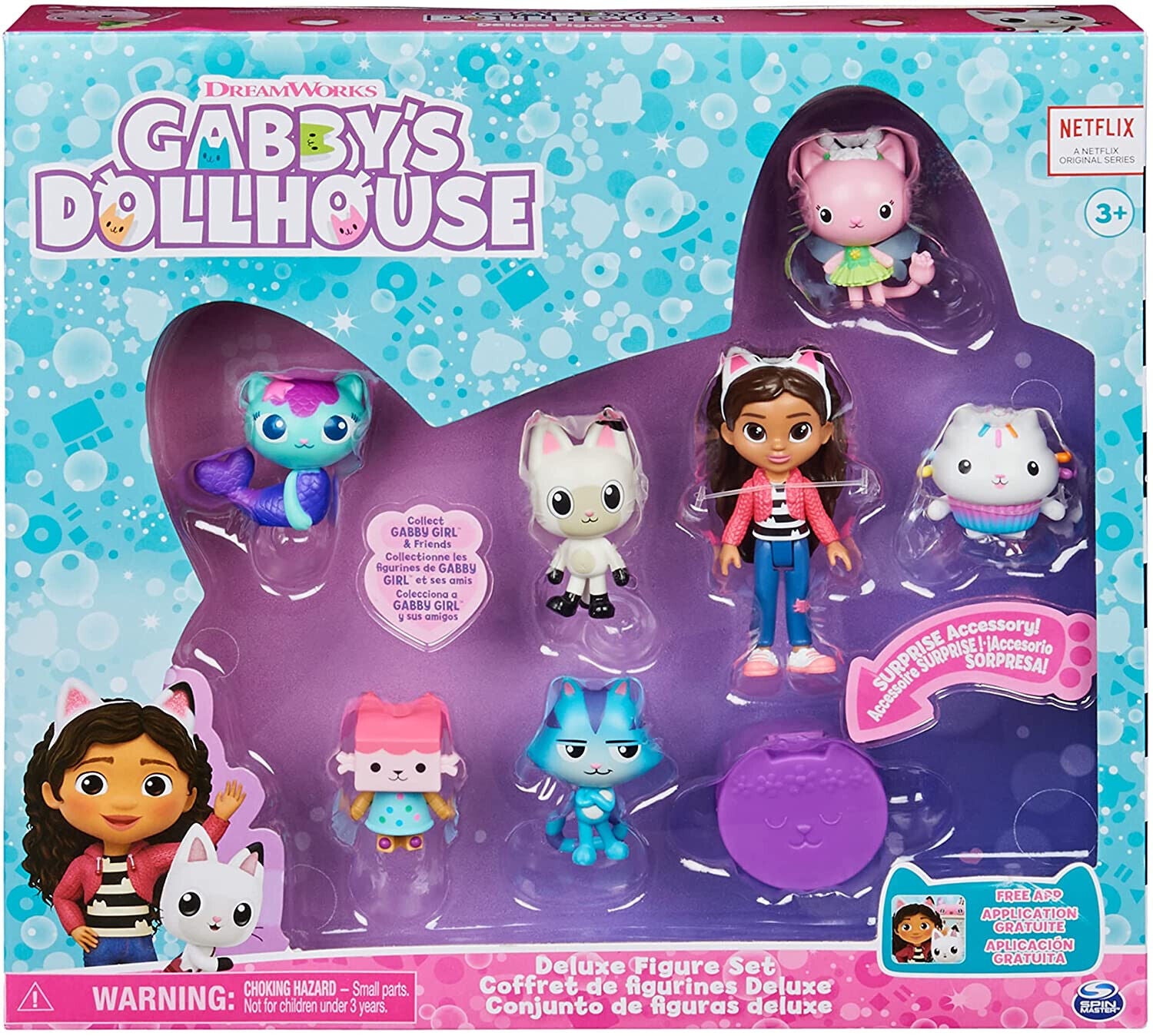 New Spin Master Gabby’s Dollhouse Deluxe 7-Figure Set - Collectible Toy Set