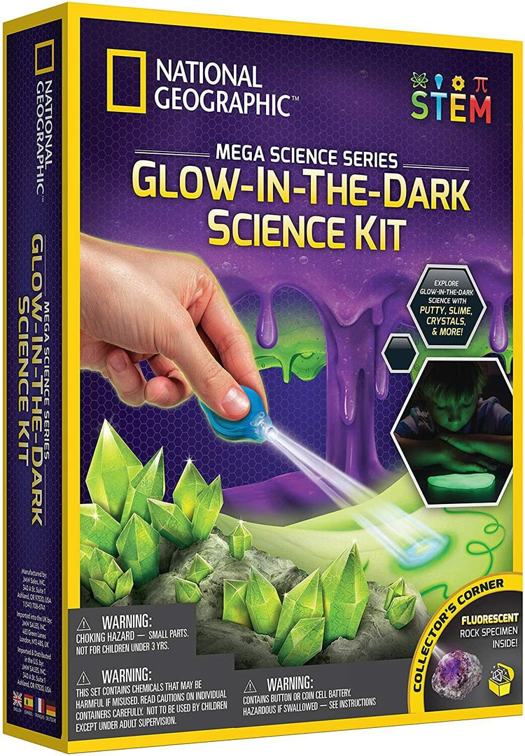 New National Geographic Glow In The Dark Science Kit - Mega Science Series