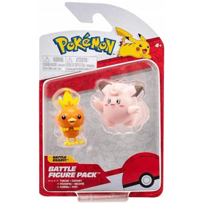 New Pokemon Battle Figure Pack Torchic & Clefairy Jazwares Action Figures