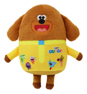 Hey Duggee Toy, Teddy Bear with all his Squirrel Club friends printed on.