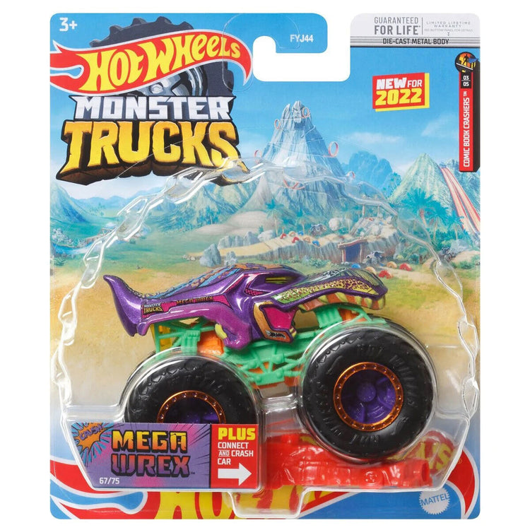 Choose Your Hot Wheels Monster Truck 1:64 Collection - Wide Variety Available! - Mega Wrex #67/76