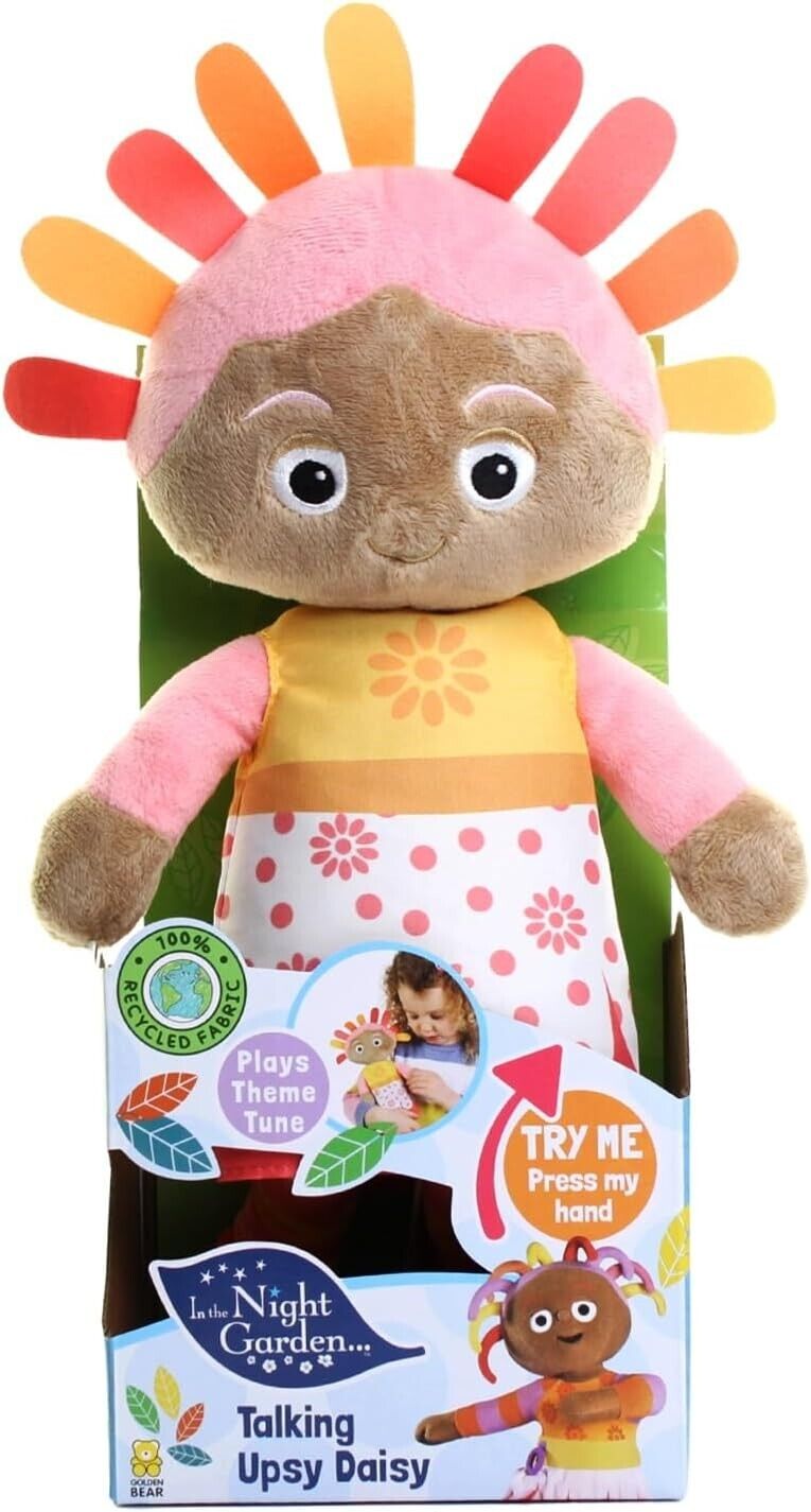 IN THE NIGHT GARDEN Upsy Daisy Talking Teddy Bear, Cbeebies Cute & sensory toys.