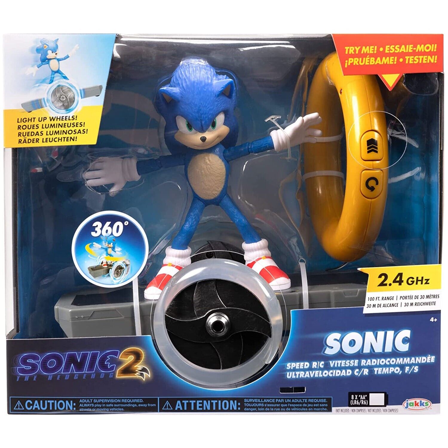 Sonic The Hedgehog 2 Movie: Sonic Speed RC Vehicle *BRAND NEW*