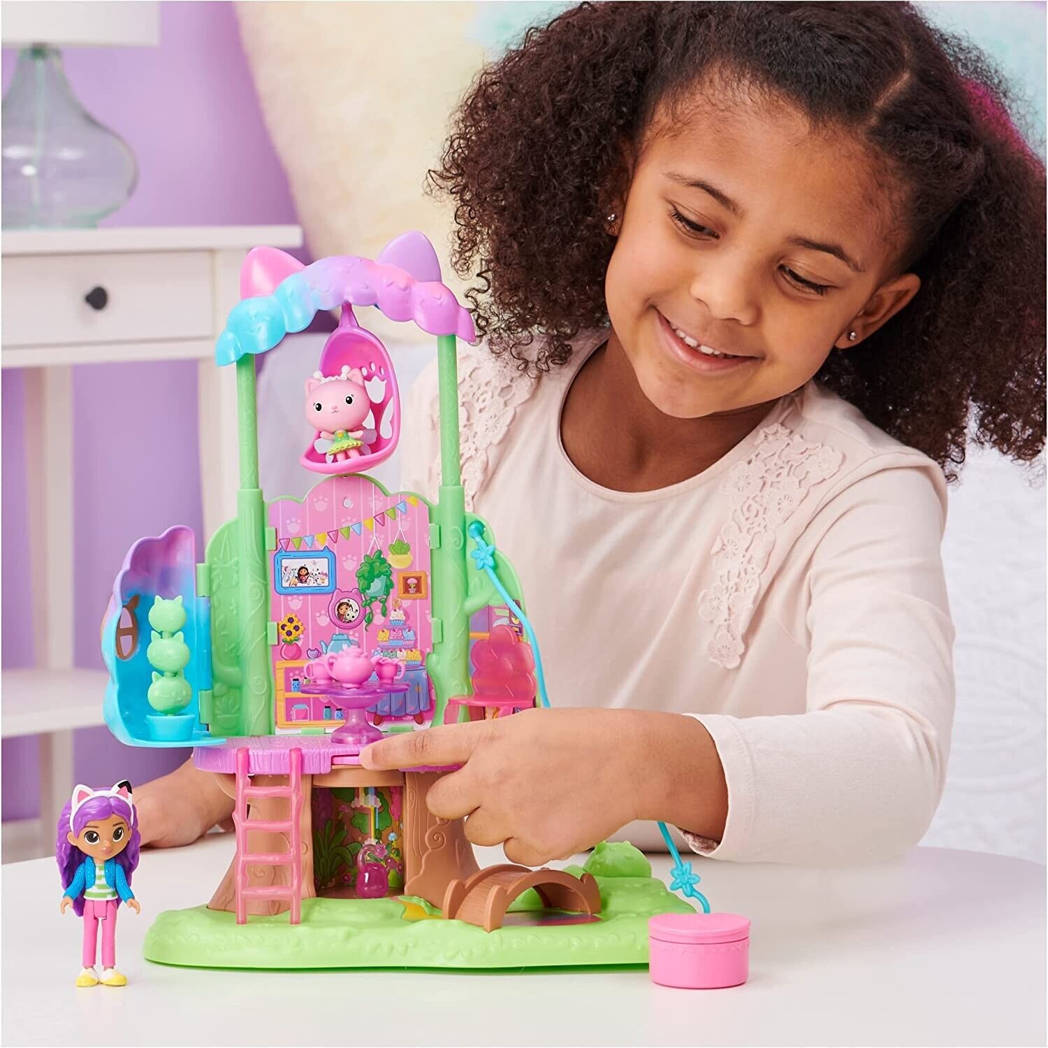 Kitty Fairy's Garden TreehouseGabby's Dollhouse Playset-Limited stock