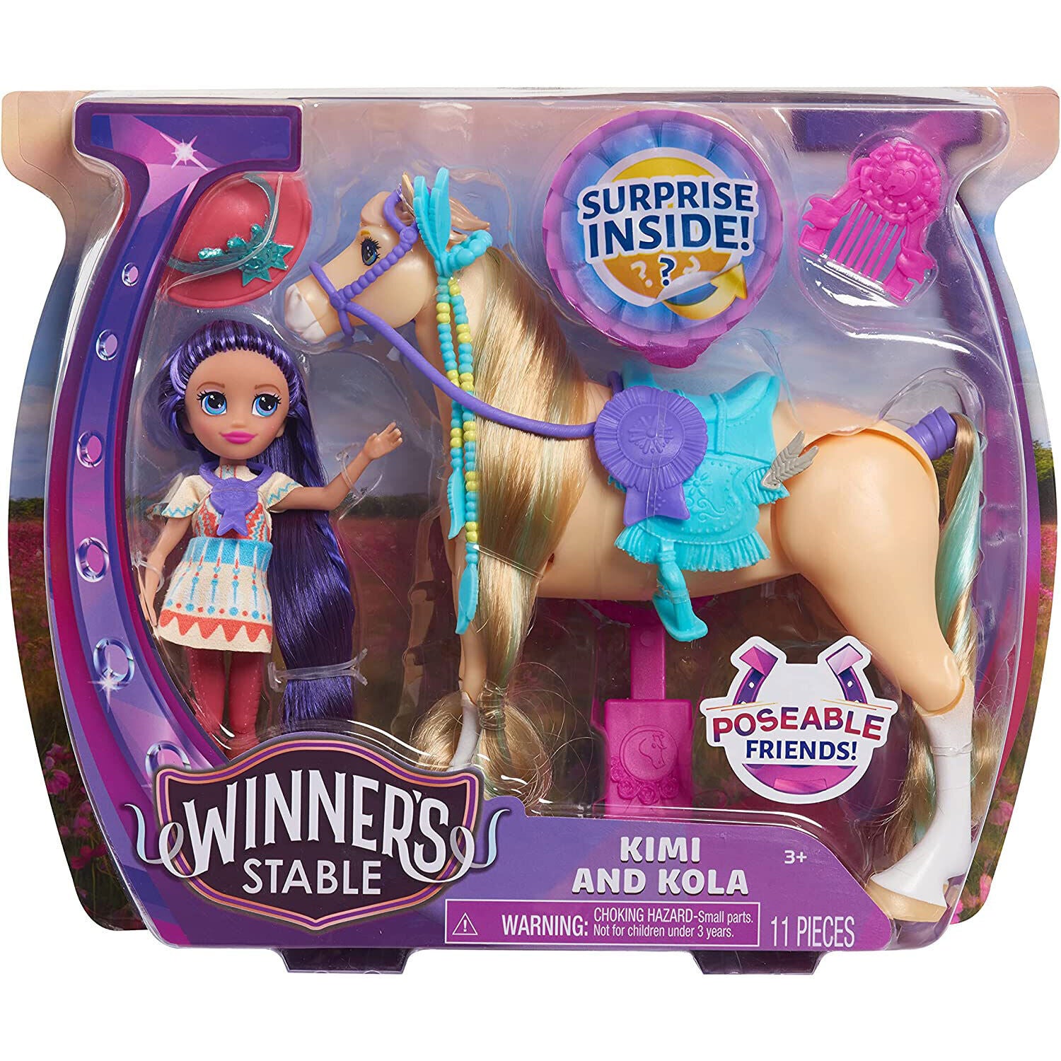 New Winner’s Stable Doll and Horse Set - Kimi and Kola - 11 Pieces