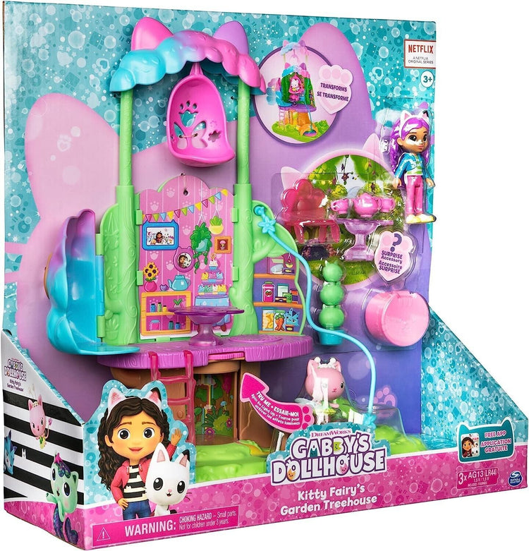 Gabby Dollhouse & Soft Toys, Vehicles, Playsets - Kitty Fairy's Garden Treehouse